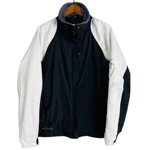 Columbia Full Zip Bugaboo Interchange Ski Jacket Black White Outdoor - L